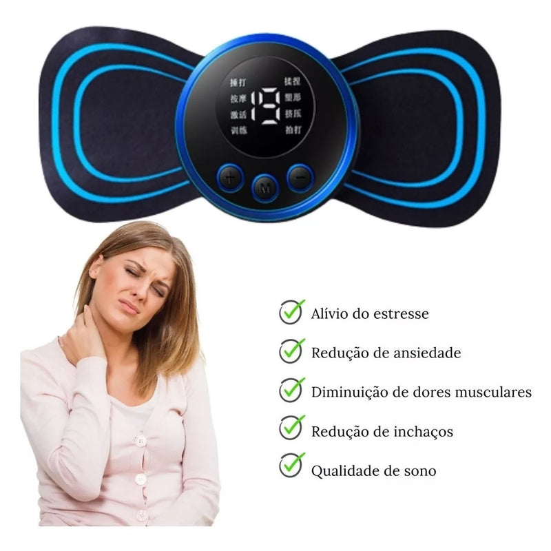 Massageador Elétrico Cervical Eletroterapia em Pescoço Perna Lombar Abdômen