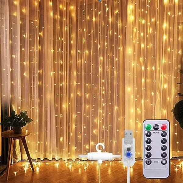 Cortina de Led Decoração com Controle Natal