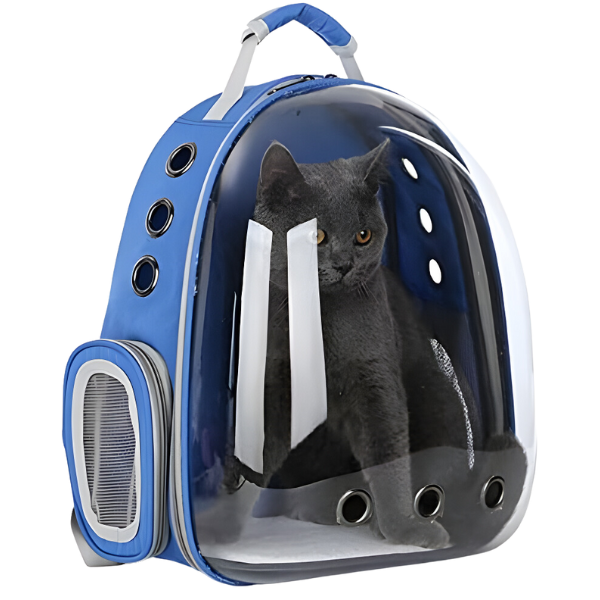 Mochila Pet Para Transporte De Cães E Gatos Visão Panorâmica