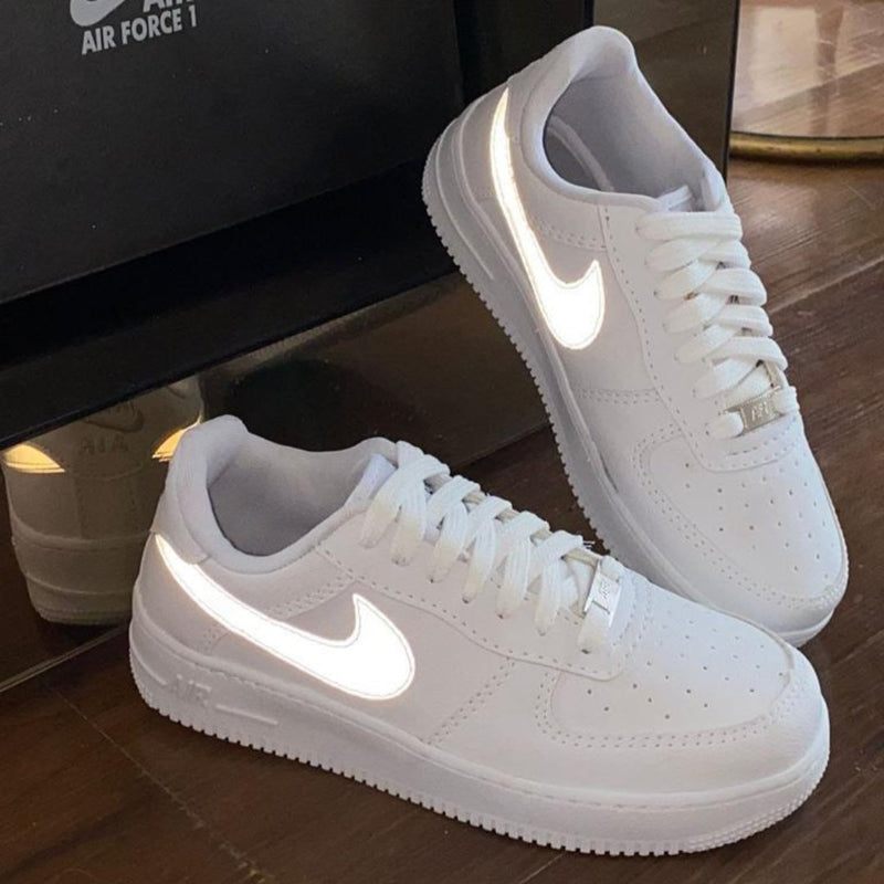 Tênis Air Force 1 Branco Refletivo