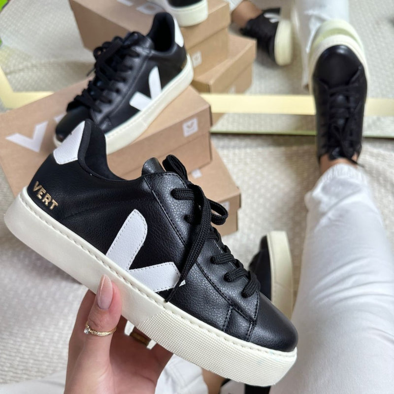 Tênis Vert Preto e Branco