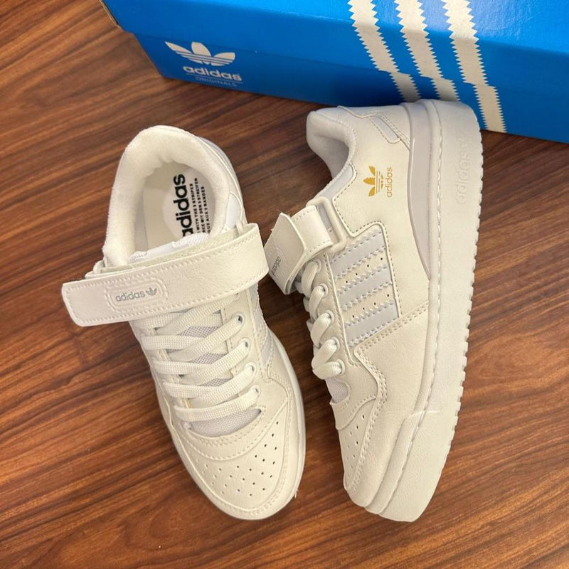 Adidas Forum Low Velcro  Branco e Azul