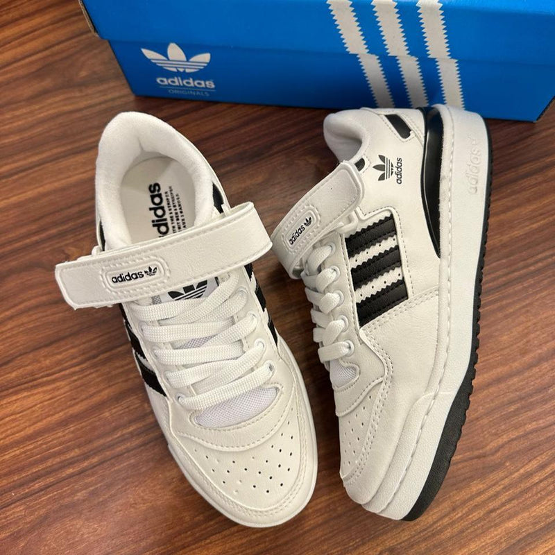 Adidas Forum Low Velcro  Branco e Preto